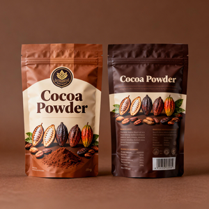 Bolsas de Plástico Impresas Personalizadas para Cacao, Café en Polvo, con Cierre Hermético, de Aluminio, Mate, con Cierre de Cremallera - Product Image 6