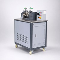 Granulateur de plastique de laboratoire, mélangeur à deux rouleaux, granulateur de masterbatch et de composés colorés, à échelle pilote, chauffage électrique, CE