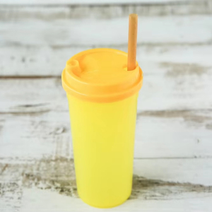 Stylish PP <b>Plastic</b> Juice Cup Disposable Party <b>Drinkware</b> with Matching Lids for Iced Coffee Smoothies and Cocktails - Product Image 1