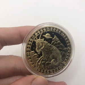 12 Design di Monete d'Oro dello Zodiaco Ariete Leone Vendita all'Ingrosso Dropshipping 12 Monete delle Costellazioni con Elegante Confezione - Product Image 3
