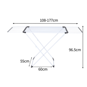 Séchoir <span class=keywords><strong>à</strong></span> <span class=keywords><strong>linge</strong></span> pliable X-Frame grande capacité, autoportant, gain de place, rétractable - Product Image 6