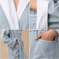 Nouveau peignoir à capuche en polyester tricoté double face, doux pour la peau, durable, idéal pour les vacances et la maison, unisexe