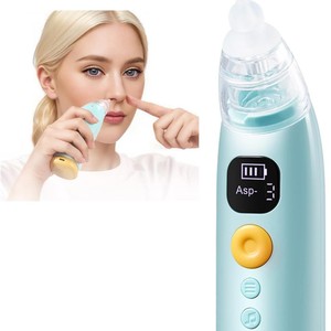 Soplador de aire portátil para aliviar la presión del oído, recargable, color azul claro, para uso en viajes - Product Image 1
