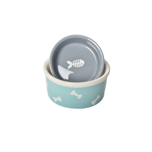 Cuenco de cerámica ecológico para perros, comedero portátil para mascotas de diseño personalizado con colores estampados novedosos para gatos y perros, venta al por mayor - Product Image 2