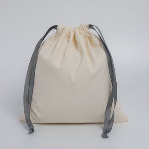 ถุงผ้ามัสลินใส่รองเท้าแบบมีเชือกผูก ปักโลโก้ได้ - Product Image 4