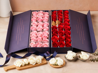 Personalizado impreso de lujo de San Valentín de la boda Favor caramelo empaquetado caja de postre plegable de Chocolate de embalaje de alimentos cajón de regalo