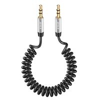 Câble audio auxiliaire mâle 3,5 mm à conducteur en cuivre nu, coudé à 90 degrés, en alliage d'aluminium, pour transmission audio mâle-mâle