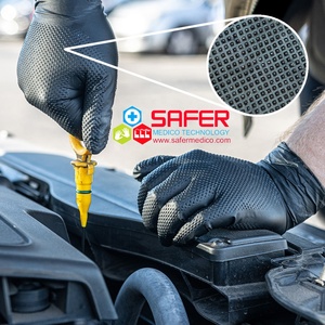 ถุงมือไนไตรล์แบบใช้แล้วทิ้ง Safer Medico ขนาด 7.5 กรัม 9 นิ้ว สีดำไดมอนด์  ปลอดภัย ไร้แป้ง สวมใส่สบาย เหมาะสำหรับการตรวจโรค - Product Image 3