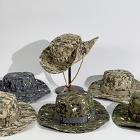 Activités d'été en plein air Pêche Randonnée Protection solaire Denim Camouflage Boonie Hat Wide Brim Tactical Breathable Waterproof