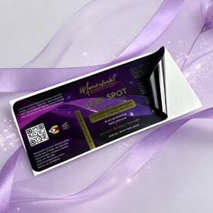 Etiqueta Autoadhesiva Personalizada para Botellas de Cosméticos, Color Morado, Negro y Dorado, Lámina Mate Impermeable, Etiqueta para Frascos de Belleza con Código QR - Product Image 4