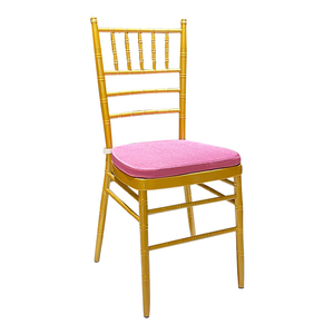 Hotel moderno metal evento muebles diseño dorado comedor Acero inoxidable boda silla - Product Image 6