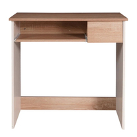 Plateau de clavier coulissant en mélamine blanche de 80 cm avec fermeture douce, base à glissières, capacité de charge de 100 kg, pour usage minimaliste à la maison, dans la chambre, pour bureau d'ordinateur moderne