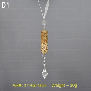 Pendentif en cristal acrylique creux en métal de haute qualité de 8 cm pour la décoration de l'arbre de Noël et des fenêtres, idéal pour les fêtes et les célébrations. - Product Image 4