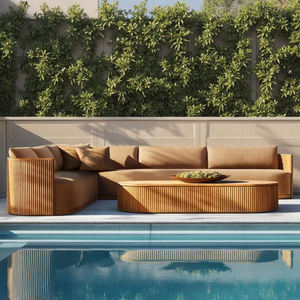 Mobili da esterno in Teak lettini e lettini con ombrellone in plastica per sedie <span class=keywords><strong>a</strong></span> sdraio da giardino <span class=keywords><strong>hotel</strong></span> e ville - Product Image 4