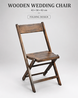 Chaise pliante moderne en bois massif avec dossier pour location de mariage, repas en plein air et mobilier d'hôtel de luxe