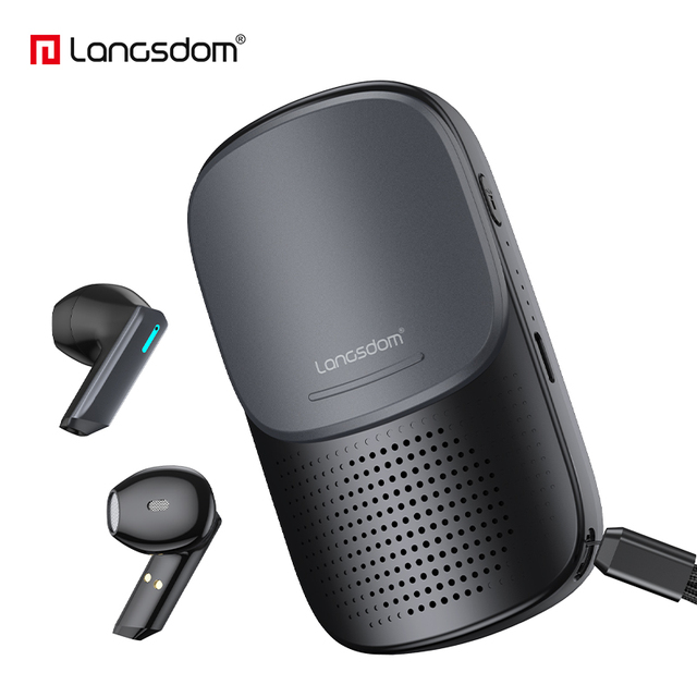 New Arrivals Multi-function Bluetooth Speaker Slide Design Stereo Earphones Waterproof TWS Headphones Wireless Earbuds