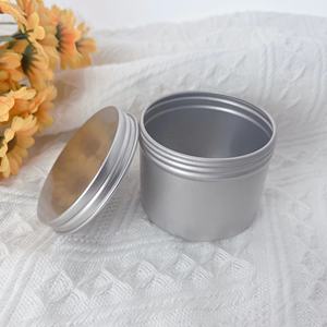 En stock boîtes à bougies de <span class=keywords><strong>4</strong></span> oz 120 ml pot rond à vis en aluminium argenté récipient à pommade en gros (NAL09-120B) - Product Image 4