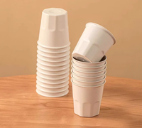 Bingo Nouvelle Série Populaire Haute Qualité Durable Blanc 170 ML Ensemble de Gobelets Jetables en Bambou Biodégradable Écologique pour Fête Maison