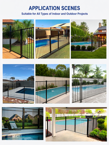 Panneau de clôture de piscine en aluminium, clôture extérieure en métal <span class=keywords><strong>pour</strong></span> projet de délimitation de piscine de villa dans un jardin - Product Image 2