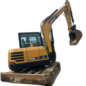 Excavatrices d'occasion originales Sany SY55C Pro SY55 5,5 tonnes 5 tonnes 6 tonnes Mini-excavatrice sur chenilles SY60C SY95C Moteur Isuzu pas cher - Product Image 1