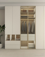 Armoires XINGRUO, meubles de chambre à coucher, armoire, placard avec vitrine et étagères ouvertes pour la maison