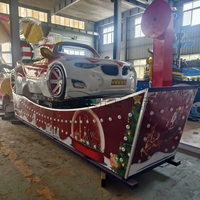 Manège Électrique Thème Noël Voiture Volante Fougueuse pour Enfants et Adultes - Offre Spéciale