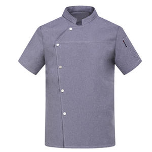 Nuevo diseño Poly Cotton Chef Jacket Hotel Restaurante Personal Uniforme Verano Chef Abrigos Manga corta - Product Image 3