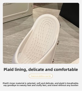 2024 Paris Thiết Kế Sang Trọng Của Phụ Nữ Thanh Trượt Dép Chiều Cao Tăng Nền Tảng Nêm Chống-Trượt Thoáng Khí Mềm Mại Đệm Không Khí Mùa Thu - Product Image 6