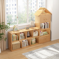 Étagère à livres pour enfants en bois massif, écologique, sur pied, étagère de rangement, salon, salle de lecture de maternelle, librement