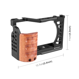 Jaula de gran oferta para So.ny A6400/A6700/<span class=keywords><strong>A7</strong></span> <span class=keywords><strong>III</strong></span>/para <span class=keywords><strong>Canon</strong></span>, para cámara Digital Nikon ZFC/Z6III PULUZ, mango de madera de Metal - Product Image 3