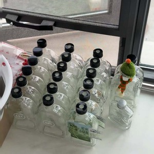 Vacío 200ml 250ml Plano Redondo Vacío Extra Flint Glass Vodka Botellas Licor Vino <span class=keywords><strong>Gin</strong></span> Whisky Vodka Tequila Botella de vidrio - Product Image 4