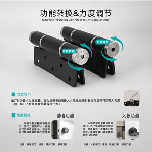Mei Hong Hydraulic Hinge 180 Degree 3mm Thickness Soft Closing Automatic Door Hinge With 4 Holes - Product Image 3