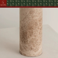 Lampe de table en marbre Emperador foncé GOLDKING en pierre naturelle pour chambre à coucher, chevet, salon, canapé, bureau, décoration de luxe pour la maison