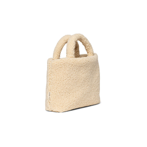 Logo personalizzato Casual Soft Fluffy <span class=keywords><strong>Ecru</strong></span> <span class=keywords><strong>Teddy</strong></span> borsa da donna da donna Tote Bag - Product Image 4