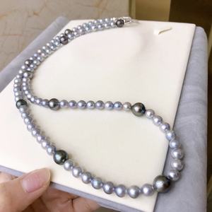 Collier de perles d'eau douce AK en or concentré naturel de haute qualité, double rangée de perles d'or Nanyang, comparable au collier d'eau de mer - Product Image 3