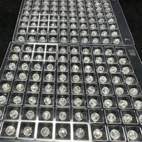 Wuzhou personnalise les perles sphériques de Moissanite en vrac à facettes diamant coupe ronde perles de pierre chaîne de boule de Moissanite