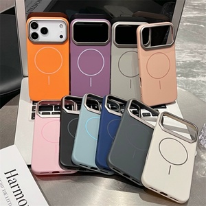 เคสโทรศัพท์แม่เหล็กแบบวงแหวนบาง สีพื้น สำหรับ iPhone 11 12 13 14 15 16 17 Pro Max 17Air ป้องกันการตกกระแทก - Product Image 3
