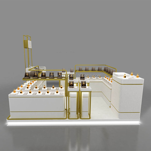 Artworld hiển thị 12ft bởi 12ft bằng gỗ Nước hoa hiển thị kiosk mỹ phẩm gian hàng với kính hiển thị trường hợp - Product Image 3