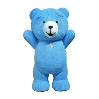 Vente chaude adulte taille coloré en peluche gonflable Teddy personnage dessin animé Costume Cosplay ours mascotte Costume