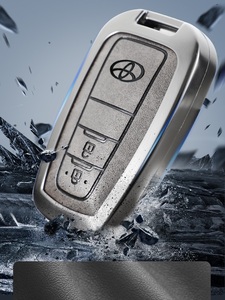 Chất lượng cao Kẽm hợp kim kim loại da chìa khóa xe Fob Bìa trường hợp đối với toyota camry Avalon <span class=keywords><strong>Corolla</strong></span> Highlander RAV4 Sequoia <span class=keywords><strong>Key</strong></span> - Product Image 2