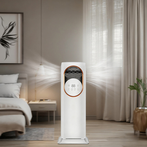 Enfriador de <span class=keywords><strong>aire</strong></span> oscilante Ventilador de niebla eléctrico DC Multifuncional Temporizador de 3 velocidades Soporte Calentador de ventilador de control remoto para hoteles - Product Image 1