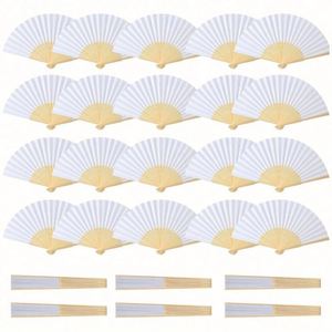 Abanico de Bambú para Boda Cristiana - Bordado de Cruz y Personalización con Versículo Bíblico - Product Image 1