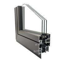 Ventanas Modernas Horizontales de Aluminio con Vidrio Esmerilado y Aislamiento Acústico, Certificación ISO9001, para Baño