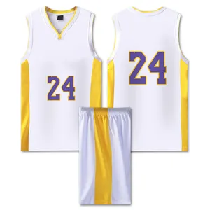 Dernière conception de chemises de basket-ball personnalisées avec logo de broderie originales, ensembles de basket-ball de maillot blanc uni classique pour hommes
