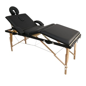 Nouveau Lit <span class=keywords><strong>de</strong></span> Massage Pliant Écologique avec Cadre en Bois Massif Rembourré d'Éponge pour Utilisation en Spa, Thérapie Moxibustion & Tuina - En Stock - Product Image 1