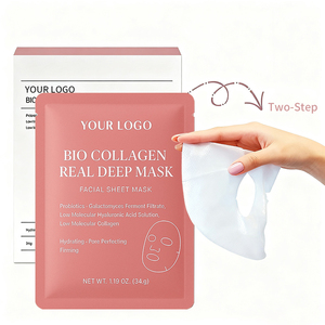 Nhãn hiệu riêng Bio-Collagen sâu Hydrogel Collagen qua đêm Mặt nạ dưỡng ẩm lỗ chân lông giảm thiểu độ đàn hồi cải thiện mặt nạ trên khuôn mặt - Product Image 4