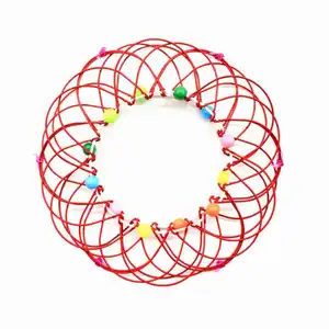 Flexible Iron Flower Basket Toy Handmade Magic Loops Wire Fidget Anxiety Toys Lock Basket Toy