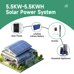 5.5 <span class=keywords><strong>Kw</strong></span> năng lượng mặt trời lai biến tần 5.5 Wát tinh khiết Sine Wave MPPT Single phase Power Inverter với LCD hiển thị và pin - Product Image 4