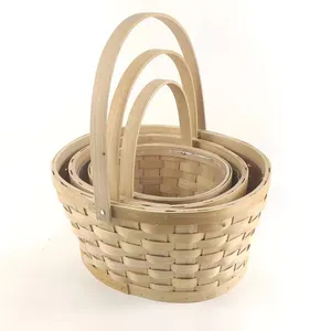 Opular-cesta de la compra de madera tejida a mano, 2023