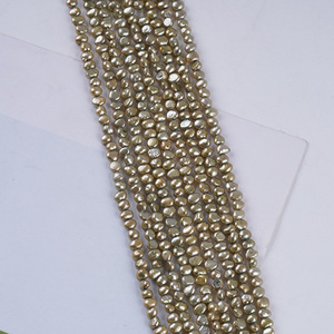 Collar de Perlas Redondas Semiterminadas Blancas de Agua Dulce Naturales de 3-3.5mm con Pulsera de Joyería DIY, Perlas Sueltas Rosas - Product Image 4